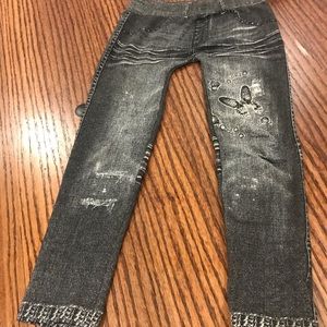 True Religion jeans Girl’s Black/Gray Distressed Look Jeggings
